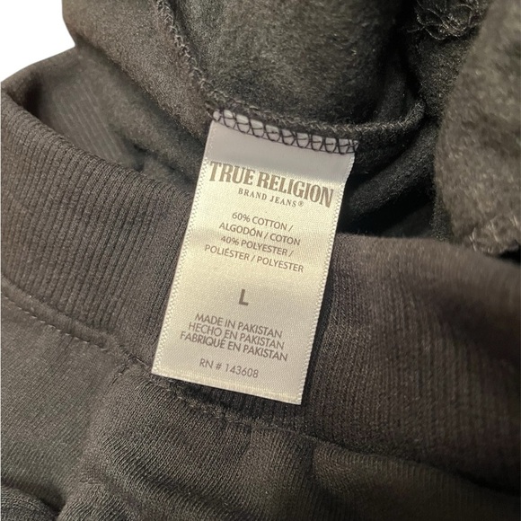 True Religion Black Sweat Pants/ Joggers Size L - Picture 7 of 7